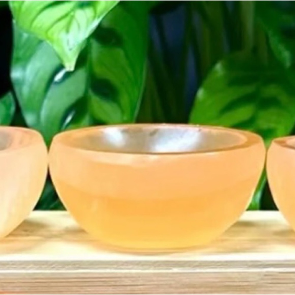 Orange Selenite Charging bowls 2 1/2”